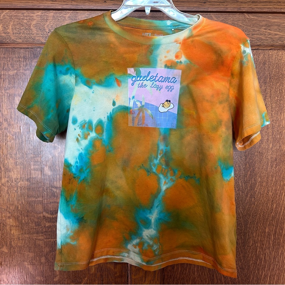 Hand Dyed Gudetama (Sanrio for Unliqo) T-Shirt, Size L